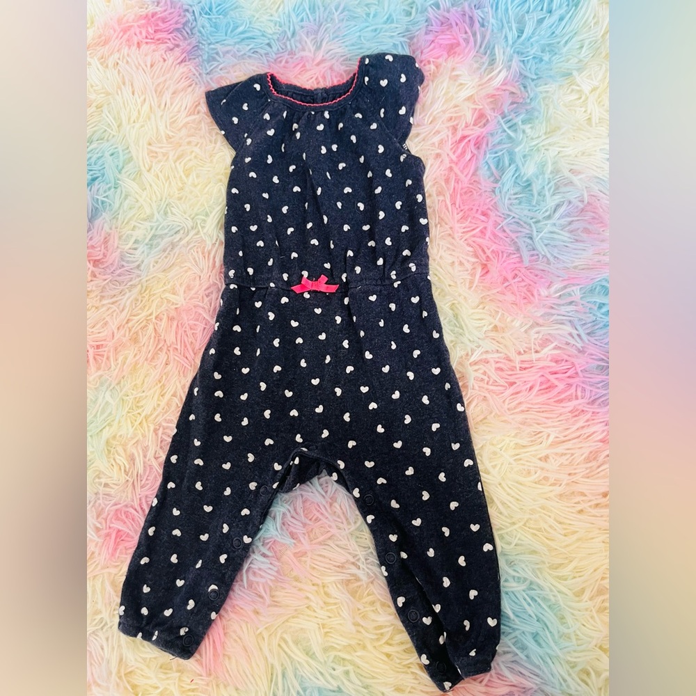 George Baby Girl Navy Blue Outfit Onesie 6-12 months